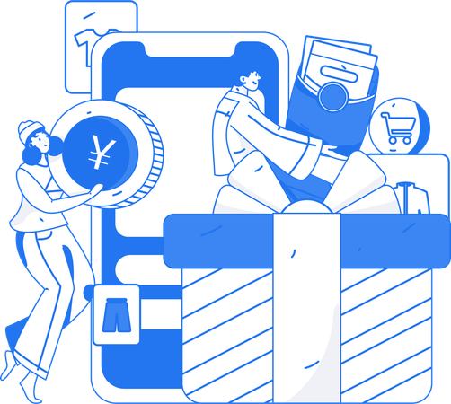 Online delivery option  Illustration