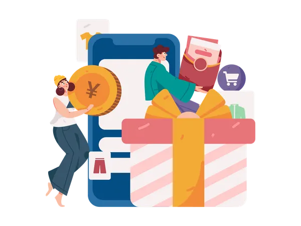 Online delivery option  Illustration