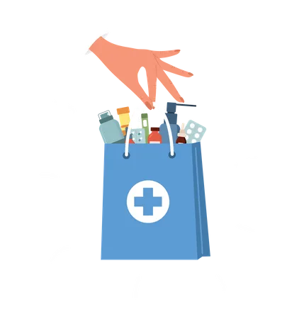 Online Delivery pharmacy Illustration