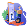 online delivery service illustration free download