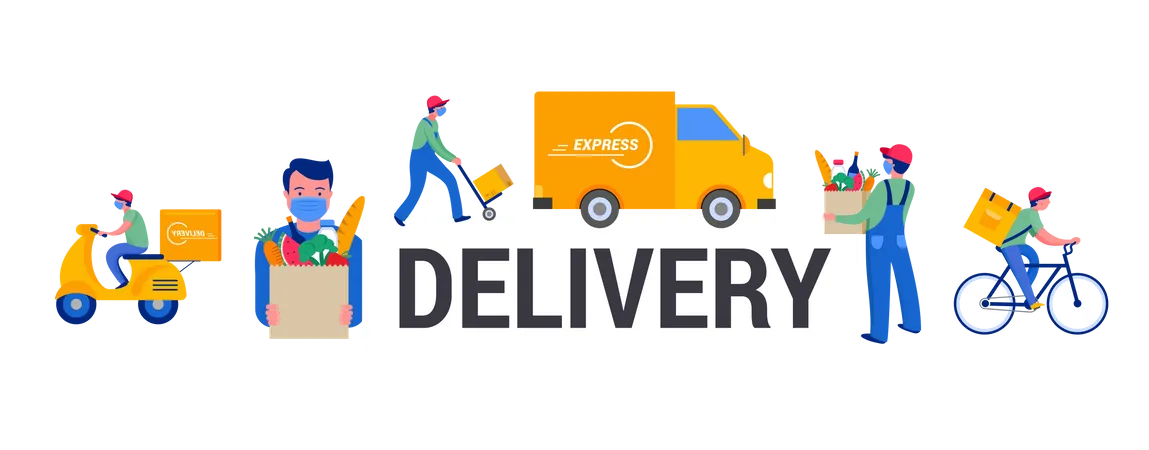 Online delivery service  Illustration