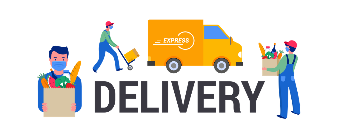 Online delivery service  イラスト