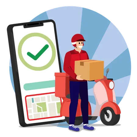 Online Delivery Service  Illustration