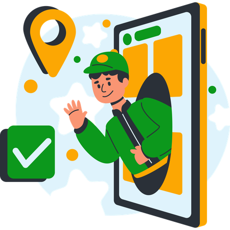 Online Delivery Service App  Illustration