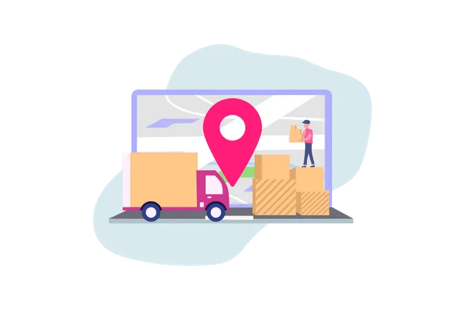 Online delivery service concept Illustration