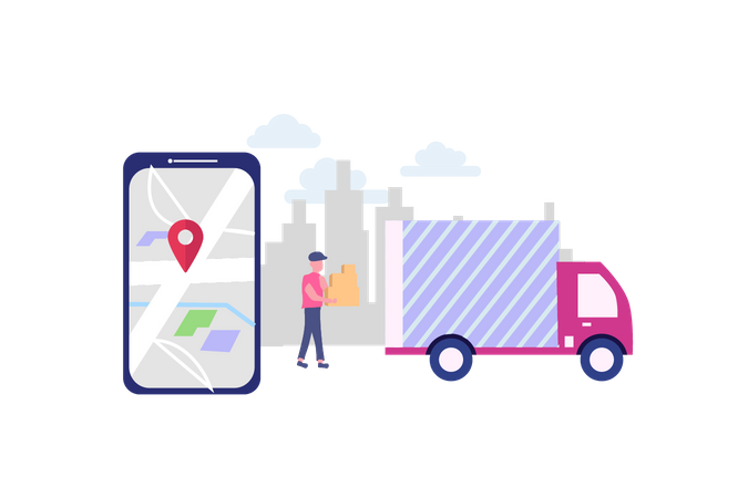 Online delivery service  Illustration