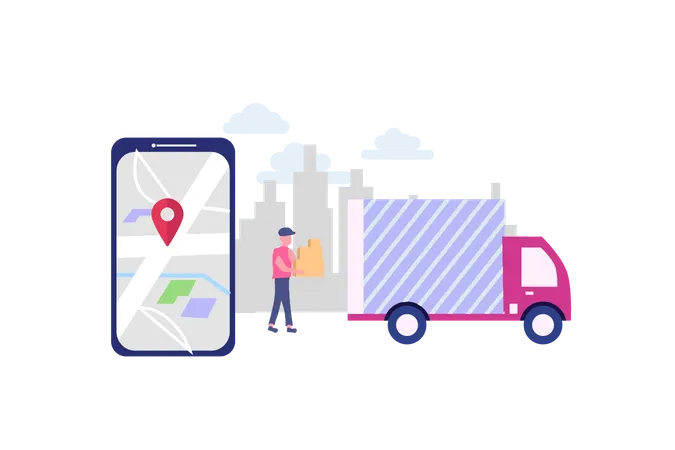 Online delivery service  Illustration