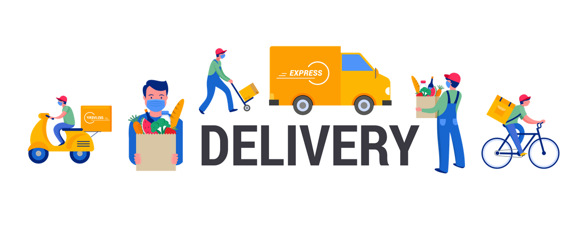 Online delivery service  Illustration