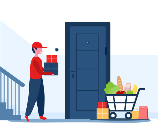 Online delivery service  Illustration