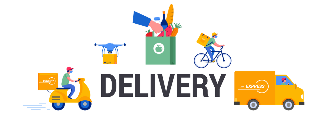 Online delivery service  Illustration