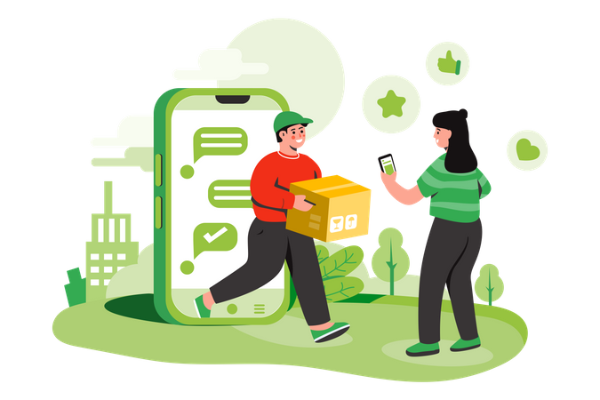 Online Delivery Service  Illustration