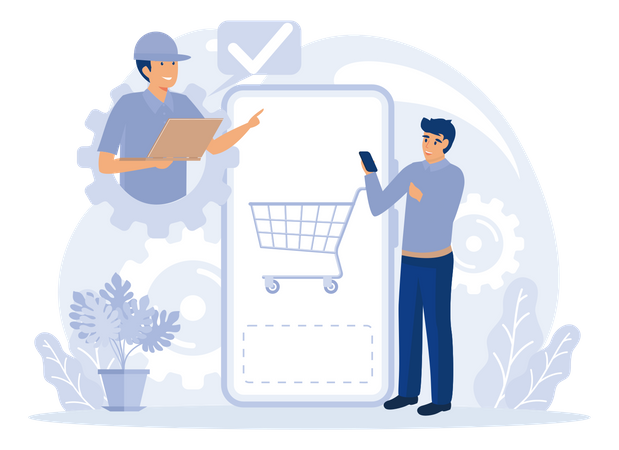 Online delivery service  Illustration