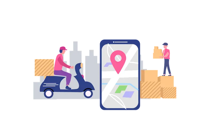 Online delivery service  Illustration