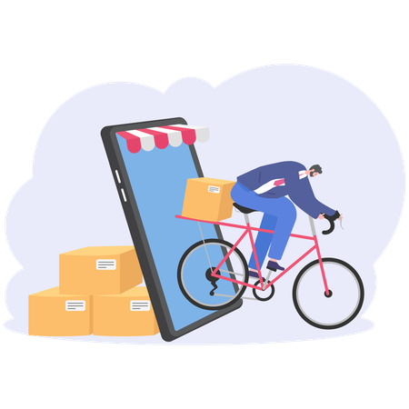 Online delivery service  Illustration