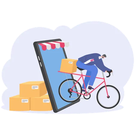 Online delivery service  Illustration