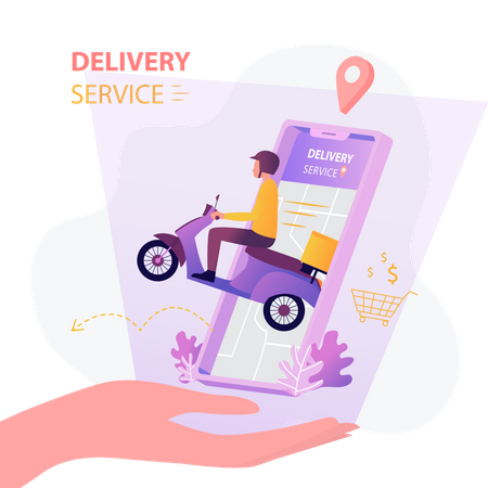 Online Delivery Service  Illustration