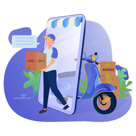 Online delivery service  Illustration