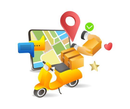 Online delivery service  Illustration