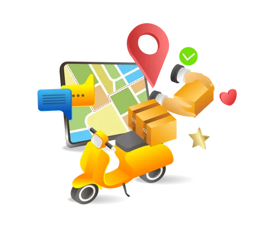 Online delivery service  Illustration