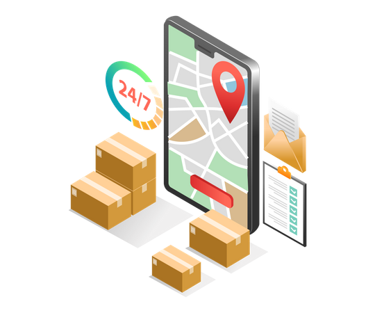 Online Delivery Service  Illustration