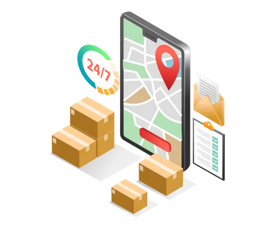 Online Delivery Service  Illustration