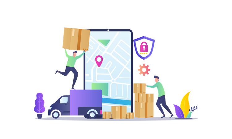 Online delivery service  Illustration