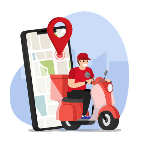 Online Delivery Service  Illustration