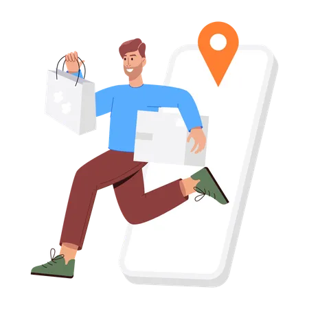 Online Delivery Service  Illustration