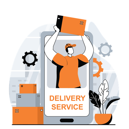 Online delivery service  Illustration