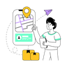 illustration for online delivery tracking