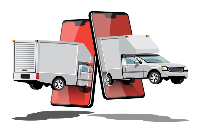 Online Delivery Tracking Application  Illustration