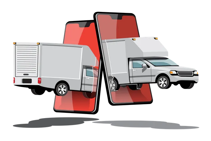 Online Delivery Tracking Application  Illustration