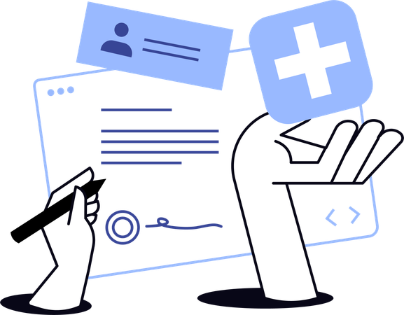 Online diagnosis  Illustration