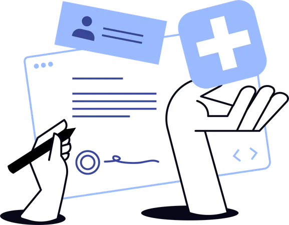 Online diagnosis  Illustration