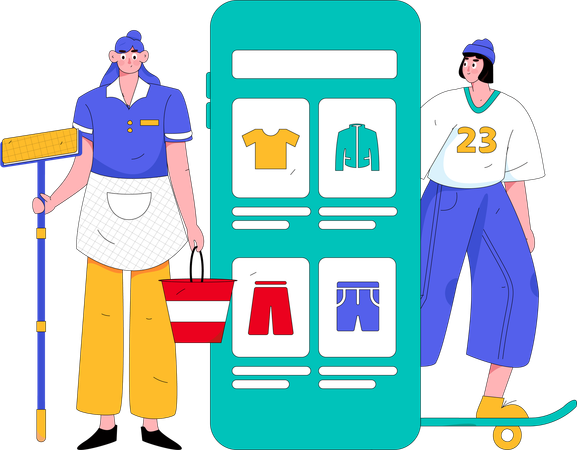 Online Discount Shopping  Illustration