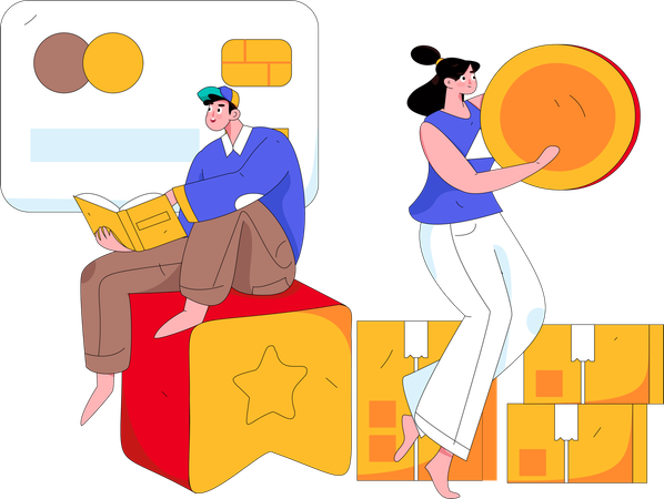 Online Discount Shopping  Illustration