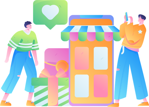 Online Discount Shopping  Illustration