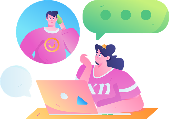 Online-Diskussion  Illustration