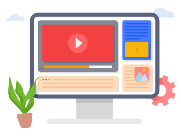 Online Distance Training  Illustration