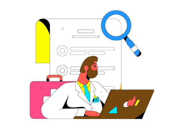 Online doctor  Illustration