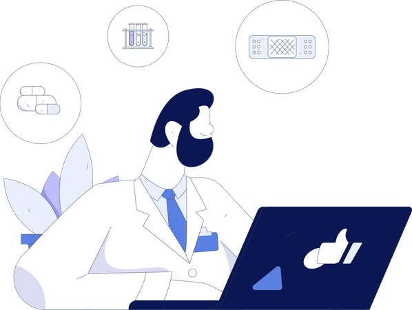 Online Doctor  Illustration