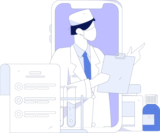 Online Doctor  Illustration