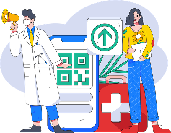 Online doctor appointment  Illustration