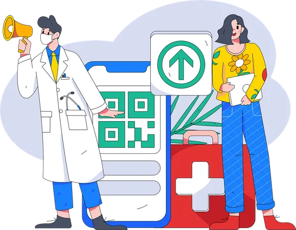 Online doctor appointment  Illustration