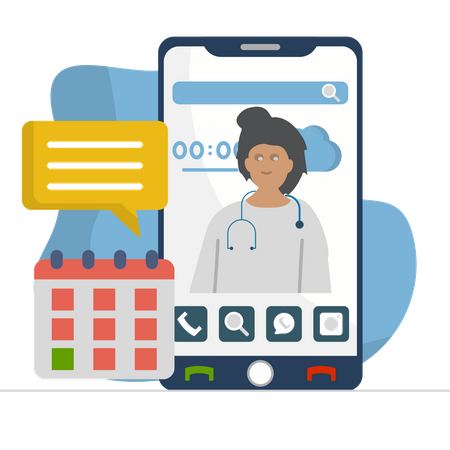 Online Doctor Appointment Illustration