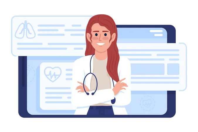 Online doctor appointment Illustration