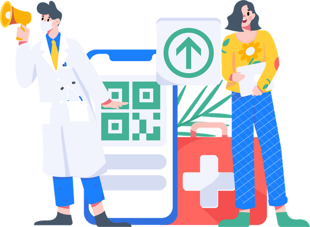 Online doctor appointment  Illustration