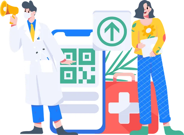 Online doctor appointment  Illustration