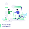 illustrations of online doctor