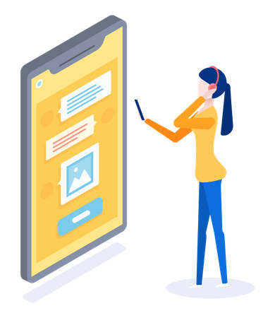 Online doctor consultation app  Illustration